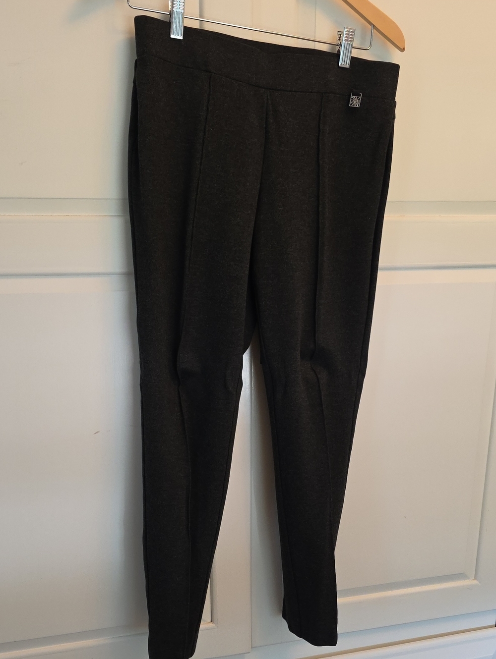 Anne Klein Charcoal Ponte Skinny Ankle Pants